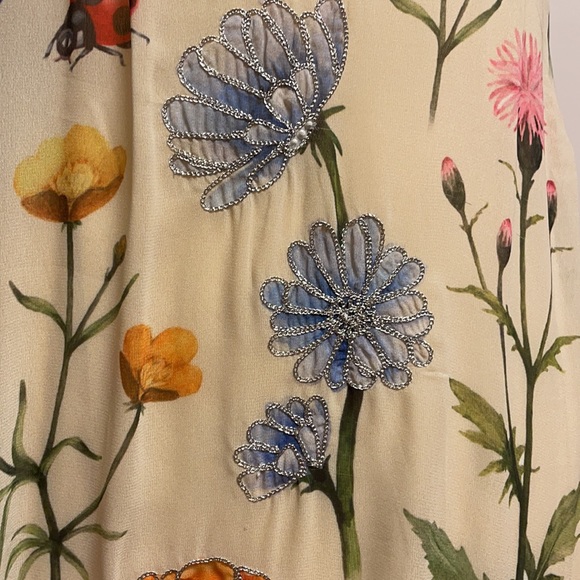 Pankaj & Nidhi for Anthropologie, butterflies and flowers dress, size 6 - Picture 3 of 6